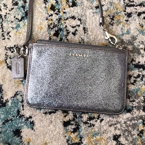 Silver sparkly coach clutch!